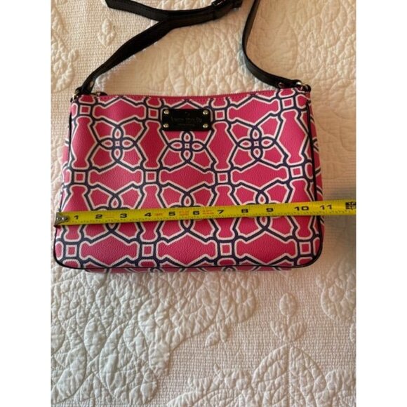 Kate Spade New York Pink & Purple Chrissy Moroccan Market Bag With Black Adjusta - Picture 9 of 14
